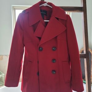 Peacoat size small red MODA international